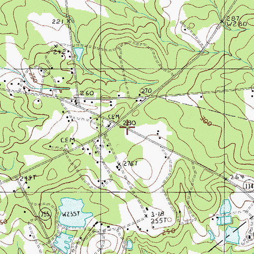 Topographic Map of Saint Lukes Church, SC