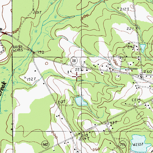 Topographic Map of Sandy Hill Plantation (historical), SC