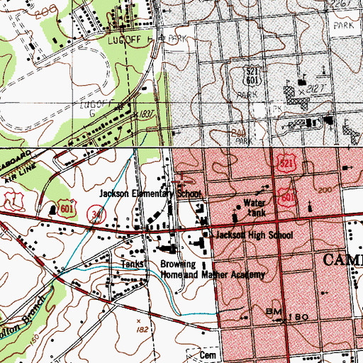 Topographic Map of Sardis Baptist Church, SC