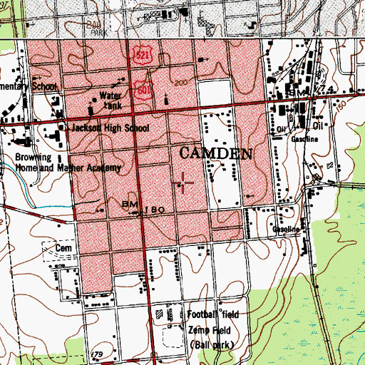 Topographic Map of Second Presbyterian Church, SC