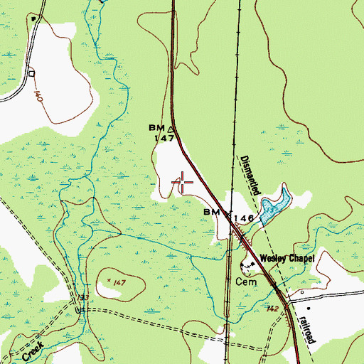 Topographic Map of Town Creek Plantation (historical), SC