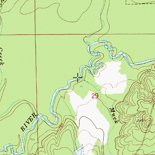 Topographic Map of Muck Creek, AL