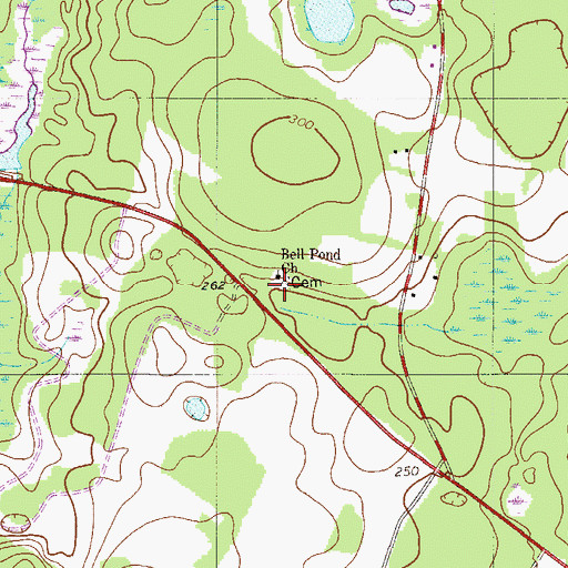 Topographic Map of Bell Pond School (historical), SC