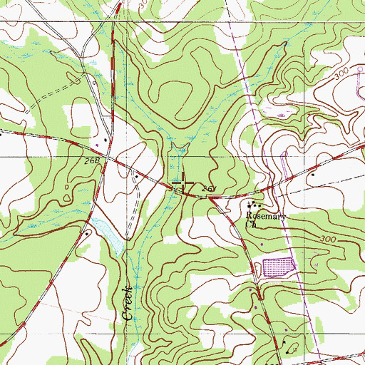 Topographic Map of Bells Mill (historical), SC