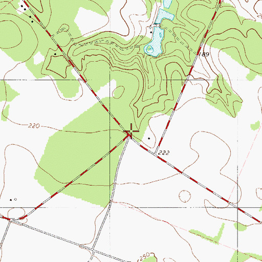 Topographic Map of Big Forks School (historical), SC