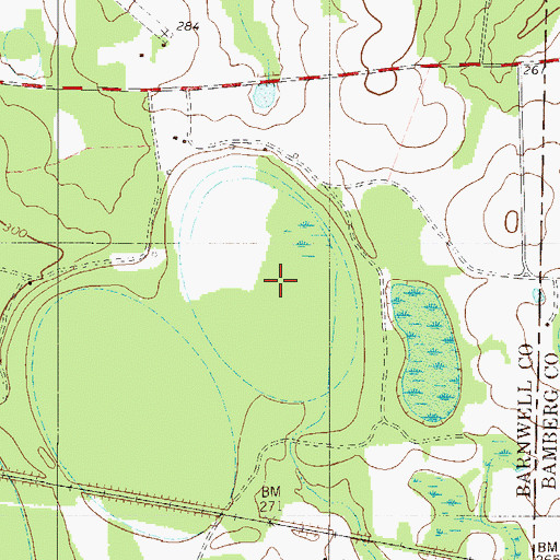 Topographic Map of Buckmire Pond (historical), SC