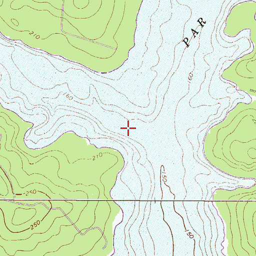 Topographic Map of Corleys Mill Pond (historical), SC