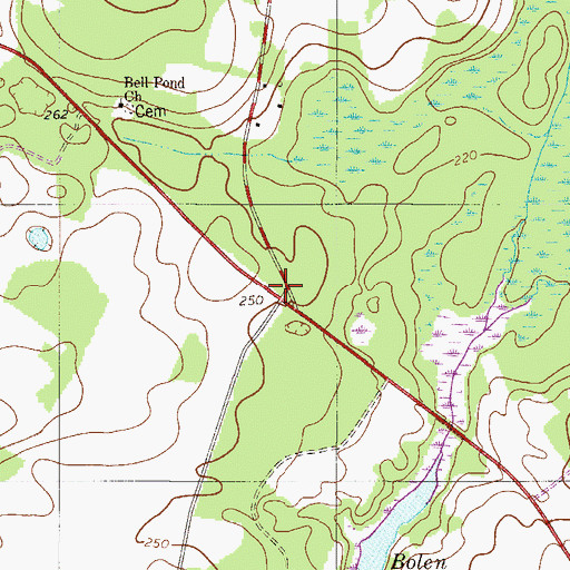 Topographic Map of Cedar Grove School (historical), SC