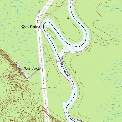 Topographic Map of Dog Ferry (historical), SC