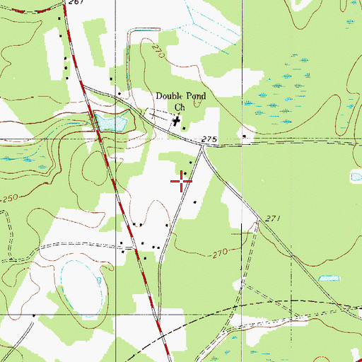 Topographic Map of Double Pond School (historical), SC
