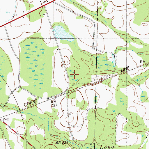Topographic Map of Duck Pond, SC