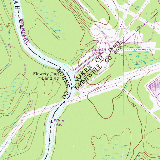 Topographic Map of Ellenton (historical), SC