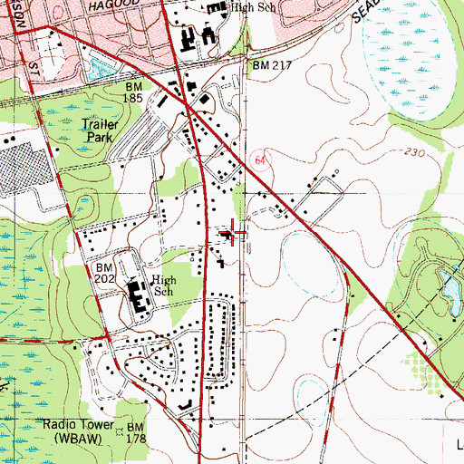 Topographic Map of First Assembly of God Church, SC