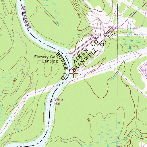 Topographic Map of Flowers Point, SC