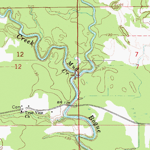 Topographic Map of Mud Creek, AL