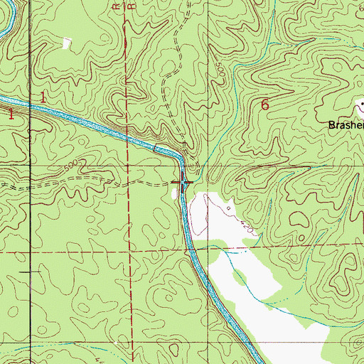 Topographic Map of Mud Creek, AL