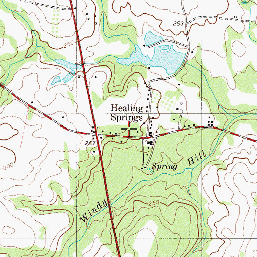 Topographic Map of Healing Spring School (historical), SC