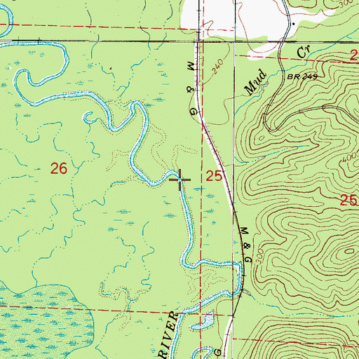Topographic Map of Mud Creek, AL