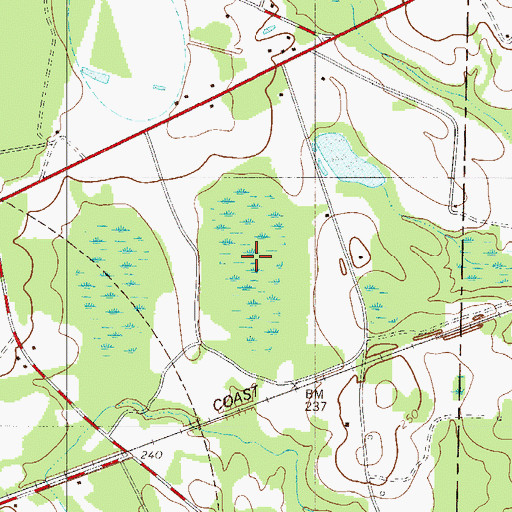 Topographic Map of Little Wolf Bay, SC