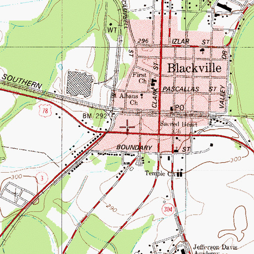 Topographic Map of Macedonia Baptist Church, SC
