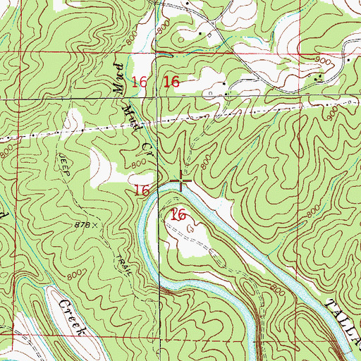 Topographic Map of Mud Creek, AL