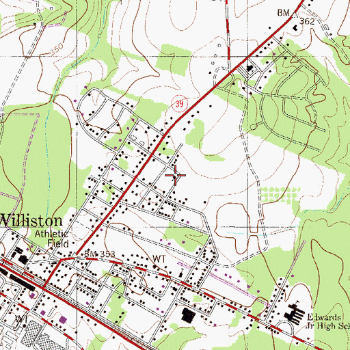 Topographic Map of Nobel Street Baptist Church, SC