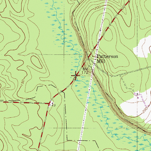 Topographic Map of Pattersons Bridge, SC