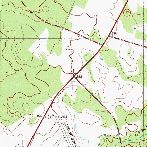 Topographic Map of Saint Matthews School (historical), SC