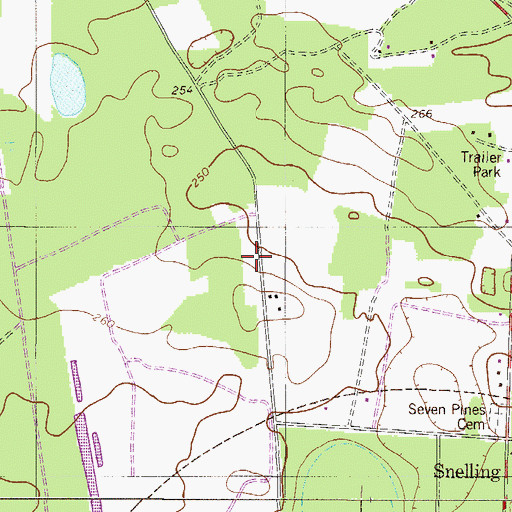 Topographic Map of Saint Paul Church (historical), SC
