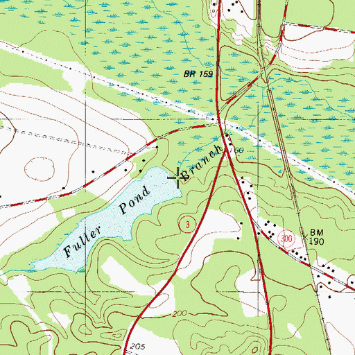 Topographic Map of Sanders Old Mill (historical), SC