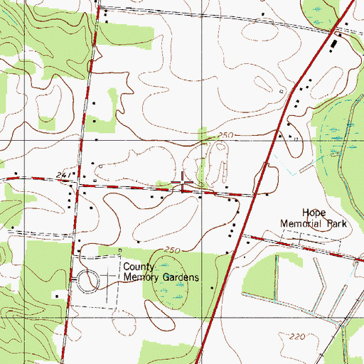 Topographic Map of Shiloh Church (historical), SC