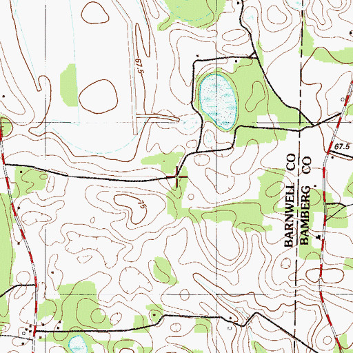 Topographic Map of Sweet Branch School (historical), SC