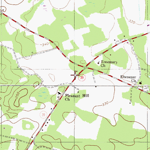 Topographic Map of Tinkers Creek School (historical), SC