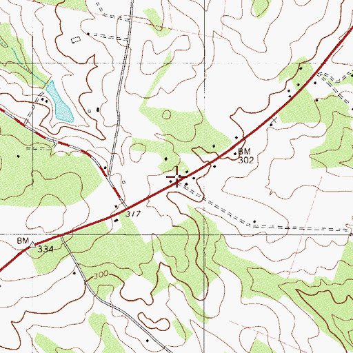 Topographic Map of Yaw Branch School (historical), SC