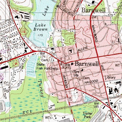 Topographic Map of White Oak Spring, SC