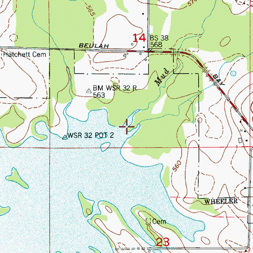 Topographic Map of Mud Creek, AL