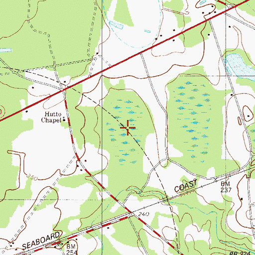 Topographic Map of Wolf Bay, SC