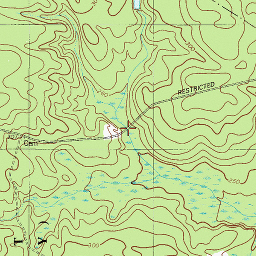 Topographic Map of Woodward Mill (historical), SC