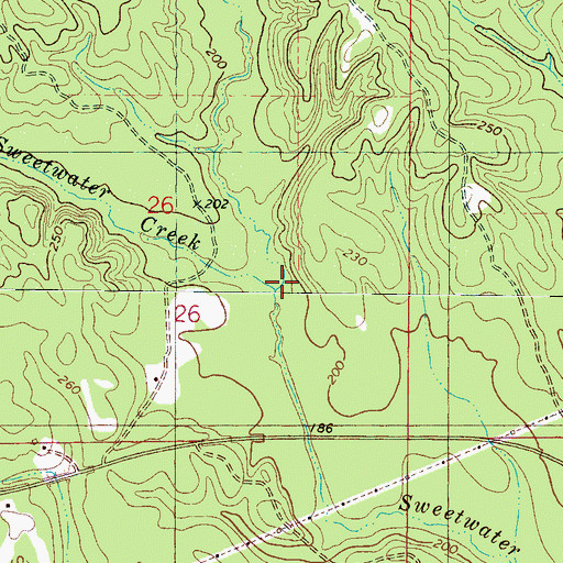Topographic Map of Mud Creek, AL