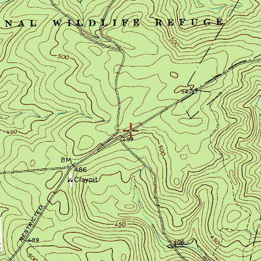 Topographic Map of Antioch Church (historical), SC