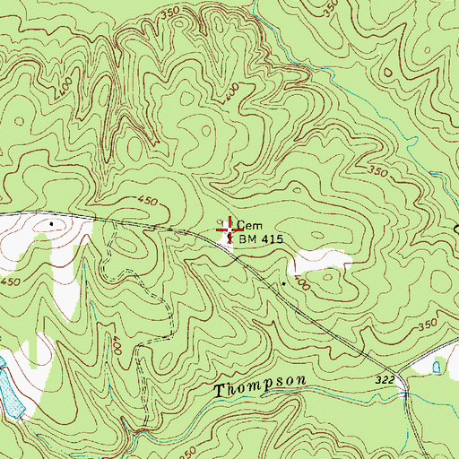Topographic Map of Antioch Church, SC
