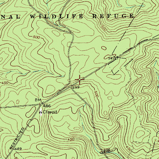 Topographic Map of Antioch School (historical), SC