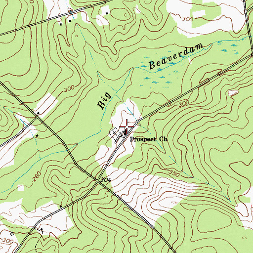 Topographic Map of Beaver Creek School (historical), SC