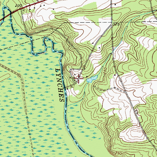 Topographic Map of Big Springs, SC
