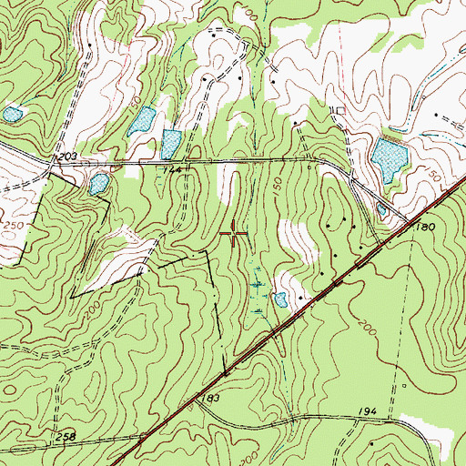 Topographic Map of Bills Bay School (historical), SC