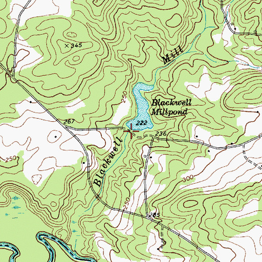 Topographic Map of Blackwells Mill (historical), SC