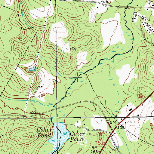 Topographic Map of Boggy Branch, SC