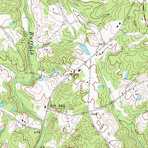 Topographic Map of Buffalo School (historical), SC