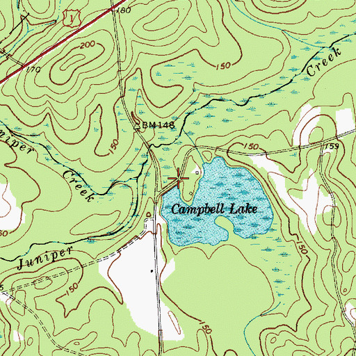 Topographic Map of Campbell Mill (historical), SC