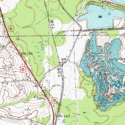 Topographic Map of Cashs Depot (historical), SC